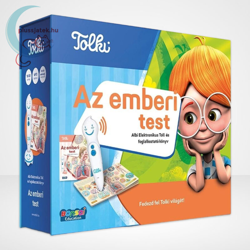 Tolki: Az emberi test szett, Interaktív foglalkoztató könyv készlet (beszélő Tolki tollal)
