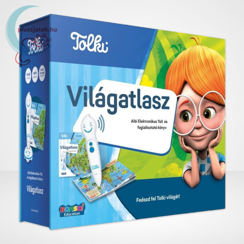 Tolki: Világatlasz, Interaktív foglalkoztató könyv készlet (beszélő Tolki tollal)