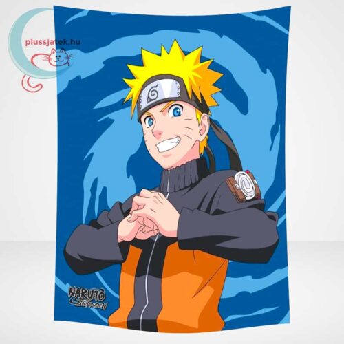 Naruto: Naruto mintás kék polár takaró, 100x140 cm