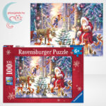 Erdei karácsony XXL puzzle képe és doboza, 100 db (Ravensburger 12937)