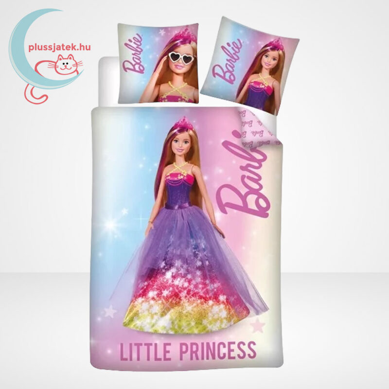 Barbie: Barbie hercegnő mintás, Little Princess feliratos pamut ágyneműhuzat