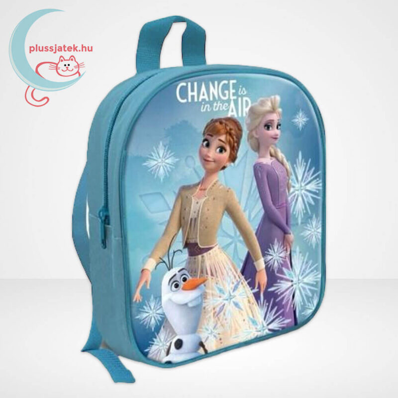 Jégvarázs: Elsa, Anna és Olaf mintás kék színű ovis hátizsák (30 cm)