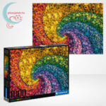 Örvény virágokból puzzle képe és doboza, 1000 db (Clementoni ColorBoom Collection 39594)