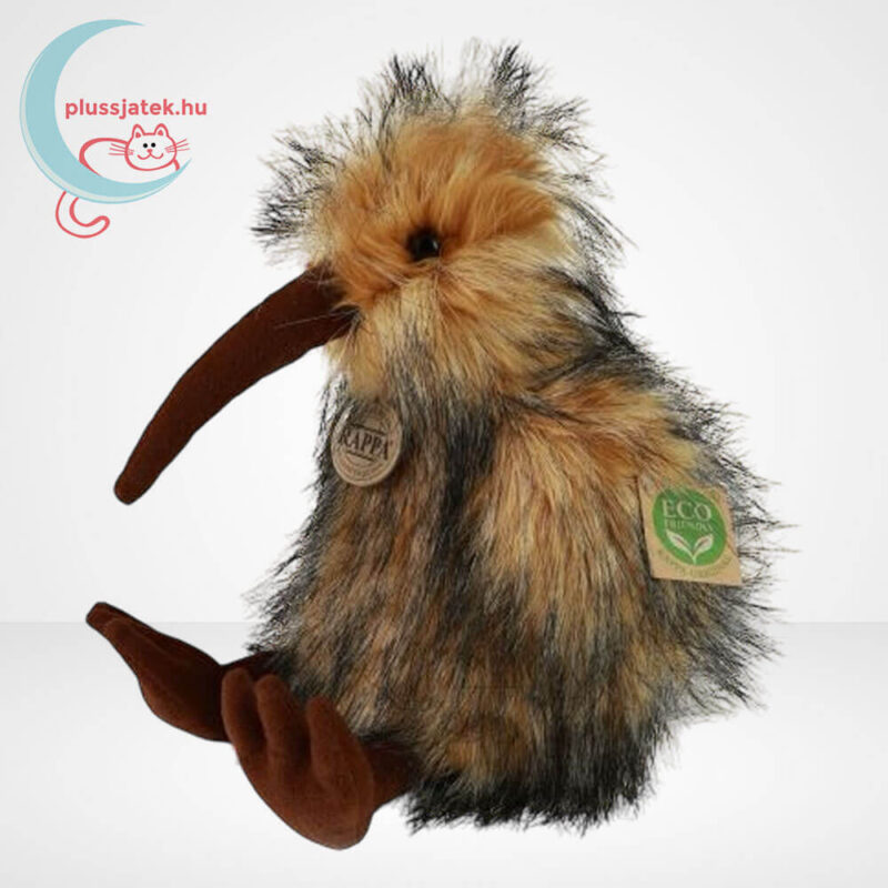 Élethű ülő plüss kivi madár, 21 cm (Rappa)