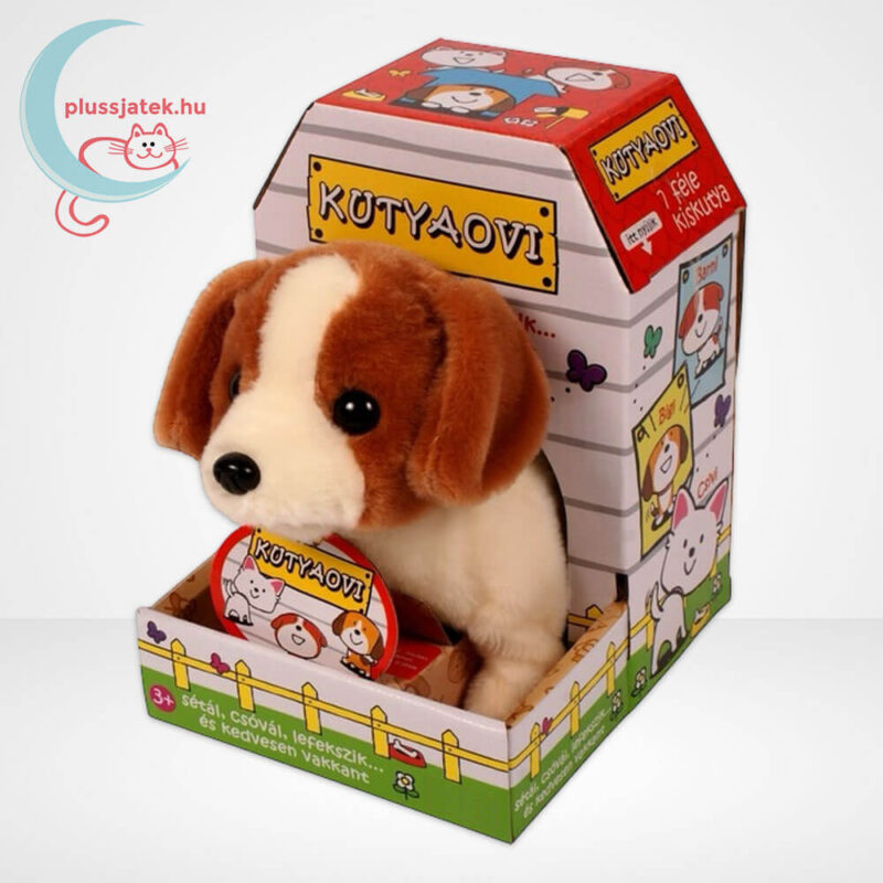 Teo, a sétáló, ugató Jack Russell terrier plüss kutyus (20 cm)