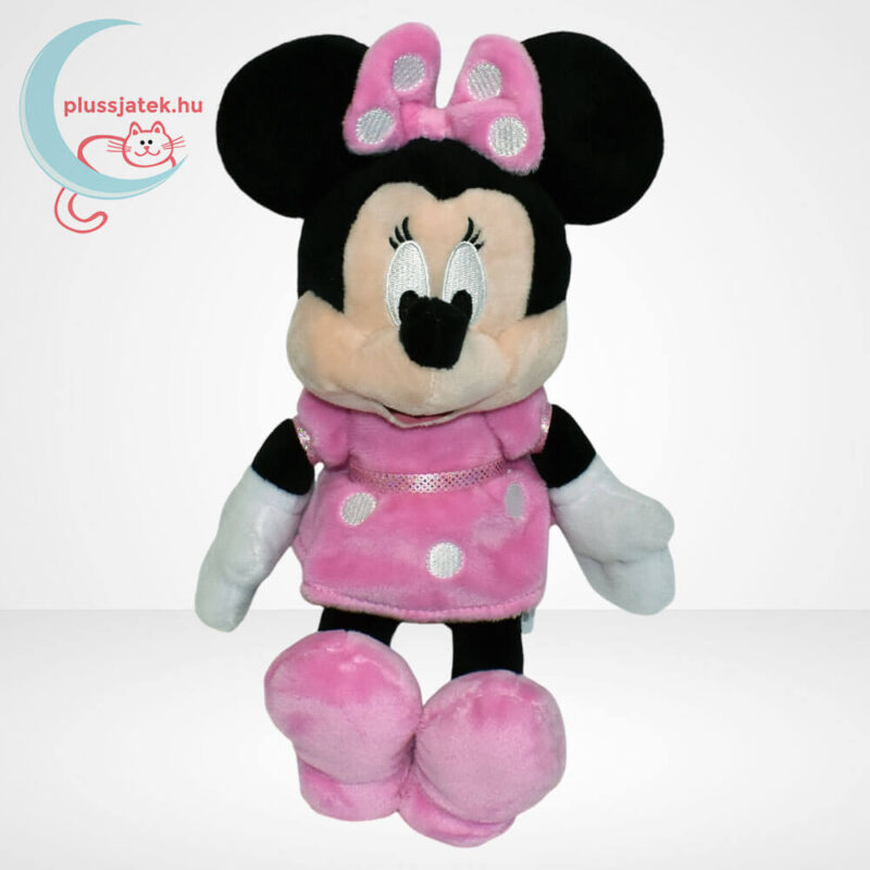 Mickey egér és barátai: Minnie egér plüssfigura pöttyös ruhában (30 cm)