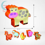 Carotina Baby: Baba farm puzzle mérete, 3D állatokkal
