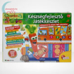 Carotina: Interaktív készségfejlesztő játékgyűjtemény doboza, előről, 10 az 1-ben, hangot adó répa alakú tollal