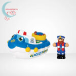 Rendőr motorcsónak fürdőjáték tartalma, Perry figurával (Wow Toys)