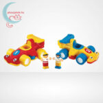 Turbó lendkerekes versenyautók tartalma, 2 db valósághű motorhanggal (Wow Toys)