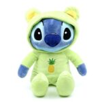 Lilo és Stitch: Stitch plüss zöld színű, kapucnis pizsamában, 30 cm.