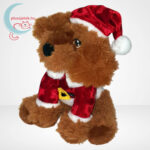 Cockapoo plüss kutya télapó ruhában balról, 20 cm (Keel Toys)
