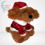 Cockapoo plüss kutya télapó ruhában jobbról, 20 cm (Keel Toys)