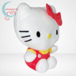 Hello Kitty plüss cica piros ruhában jobbról (14 cm)