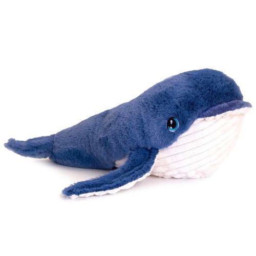 Kék-fehér színű plüss bálna, 25 cm (Keel Toys)
