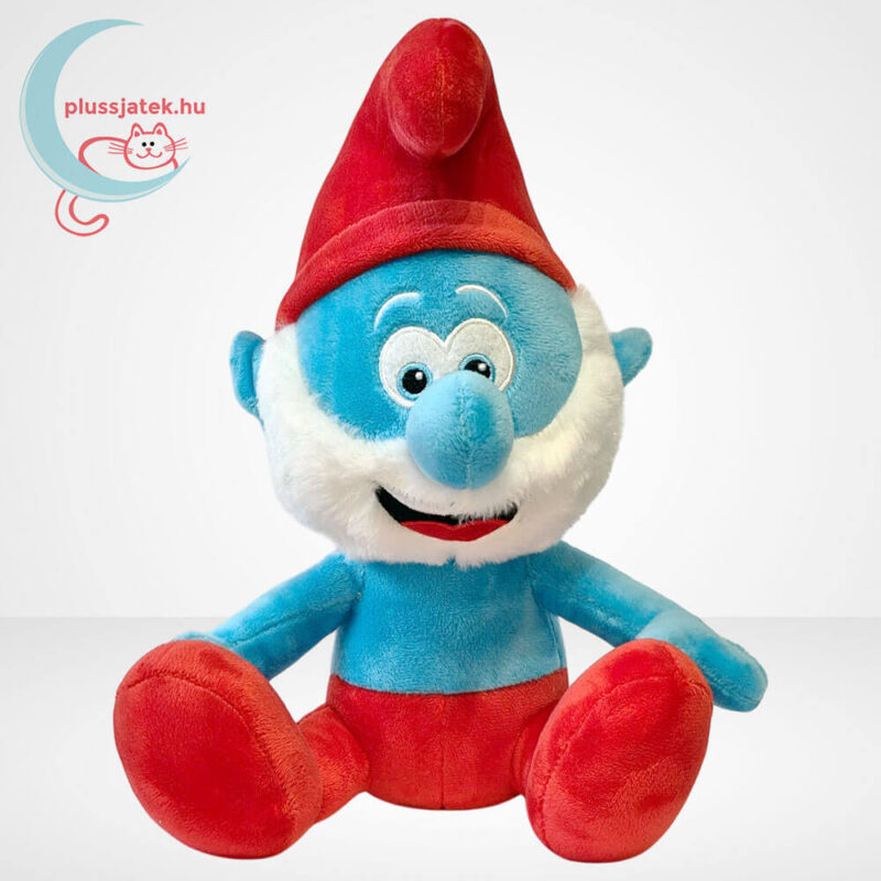 Hupikék törpikék: Törpapa, ülő plüss (28 cm)