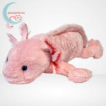 Rózsaszín plüss axolotl balról (28 cm)