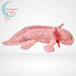 Rózsaszín plüss axolotl oldalról (28 cm)