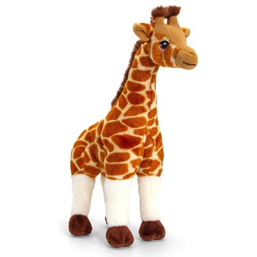 Plüss zsiráf, hímzett szemekkel, 30 cm (Keel Toys)