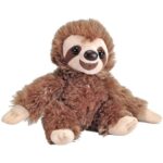 Barna ülő plüss lajhár műanyag szemekkel, 17 cm (Wild Republic)