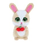 Csillogó szemű plüss nyuszi cseresznyével, 14 cm (Animotsu)