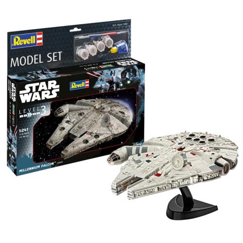 Star Wars: Millenium Falcon 1:241 makett készlet, festékkel és kiegészítőkkel (Revell, 63600)