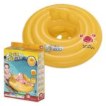 Beleülős sárga baba úszóka, láblyukakkal, 69 cm (Bestway, 32096)