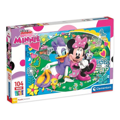 Mickey egér és barátai: Minnie és Daisy, 104 db-os maxi puzzle (Clementoni SuperColor Maxi, 23708)