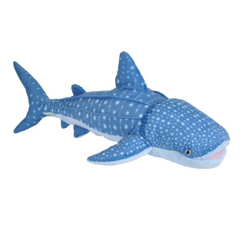 XXL méretű óriás élethű cetcápa plüss, kék, 60 cm (Wild Republic)