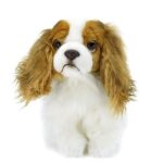 Élethű álló Cavalier King Charles spániel plüss kutya, 25 cm (Rappa)
