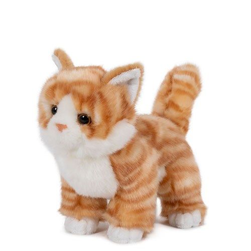 Álló vörös plüss kiscica, 20 cm (Semo)