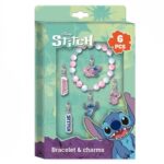 Lilo és Stitch: 6 db-os karkötő szett lányoknak, charmokkal