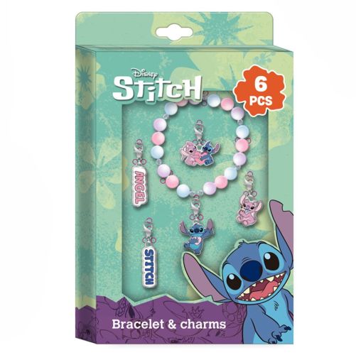 Lilo és Stitch: 6 db-os karkötő szett lányoknak, charmokkal