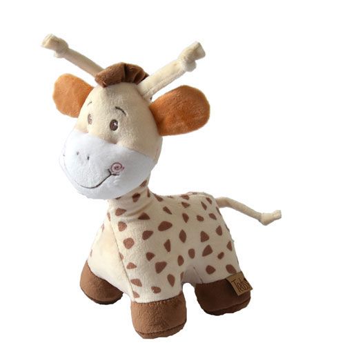 Álló, zenélő plüss zsiráf bébi játék, 23 cm (Tedsy)