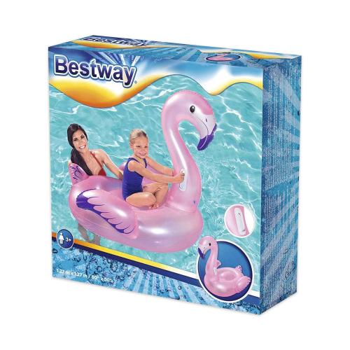 Felfújható lovagolható flamingó matrac, 127x127 cm (Bestway, 41122)