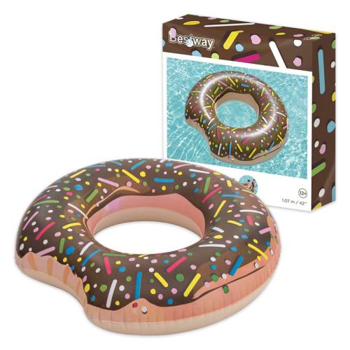 Szórócukros csokis fánk úszógumi, 107 cm (Bestway, 36118)