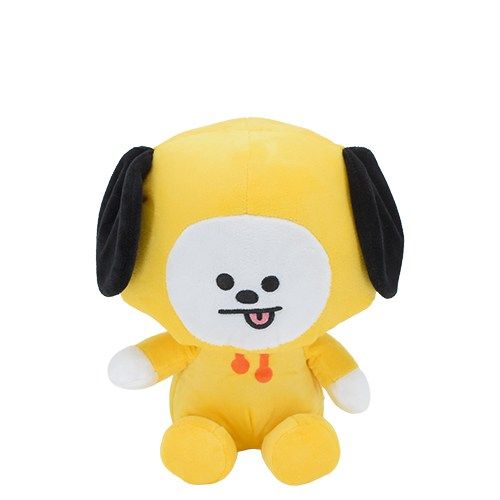 BT21: CHIMMY, a sárga kapucnis kiskutya plüss, 26 cm (Jimin karaktere)