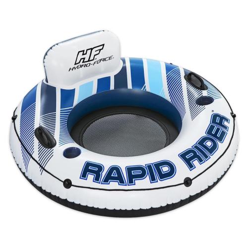Rapid Rider egyszemélyes háttámlás vízi fotel pohártartóval, kapaszkodóval, 135 cm (Bestway Hydro Force, 43116)