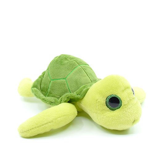 Csillogó szemű plüss teknős, 20 cm