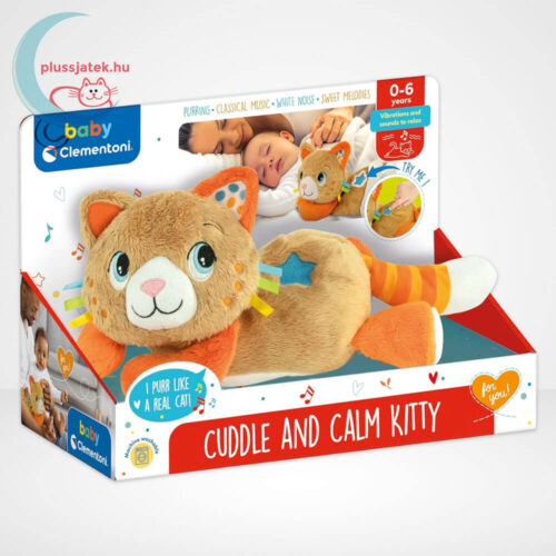 Elalvást segítő doromboló plüss cica (Baby Clementoni)