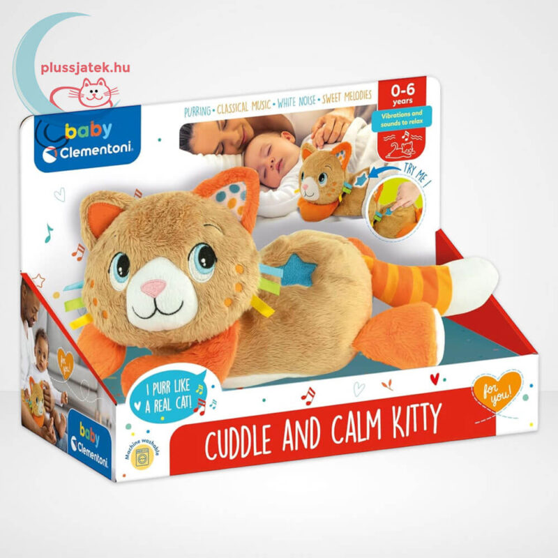 Elalvást segítő doromboló plüss cica (Baby Clementoni)