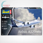 Lufthansa Airbus A320 Neo repülőgép 1:144 makett készlet doboza, festékkel, ragasztóval (Revell 63942)