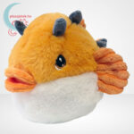 Plüss gömbhal balról, narancssárga-fehér, 25 cm (Keel Toys)