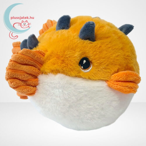 Plüss gömbhal, narancssárga-fehér, 25 cm (Keel Toys)