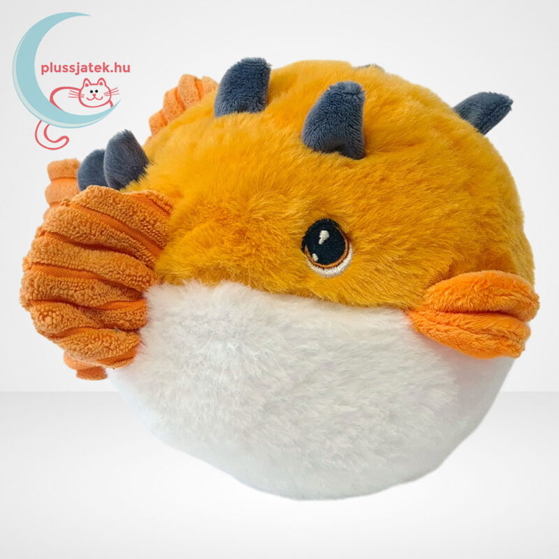 Plüss gömbhal, narancssárga-fehér, 25 cm (Keel Toys)