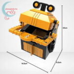 Robot persely építő tudományos játék méretei (4M KidzRobotix)