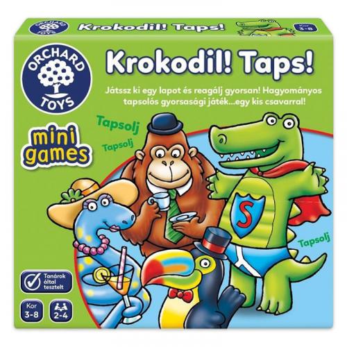 Krokodil taps: 32 db-os tapsolós gyorsasági fejlesztő játék (Orchard Toys)
