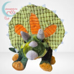 Élethű, átölelhető plüss triceratops dinoszaurusz előről, 38 cm (Semo)