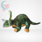 Élethű, átölelhető plüss triceratops dinoszaurusz oldalról, 38 cm (Semo)
