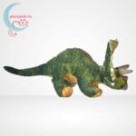 Élethű, átölelhető plüss triceratops dinoszaurusz oldalról, 38 cm (Semo)
